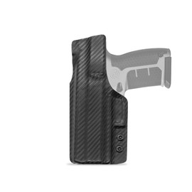 Clip & Carry IWB Kydex Holster for The BYRNA SD/EP Non-Lethal Pepper Launcher - Inside Waistband Concealed Carry - Audible Click Retention - USA Veteran Made (Carbon Fiber Black, Right-Hand)