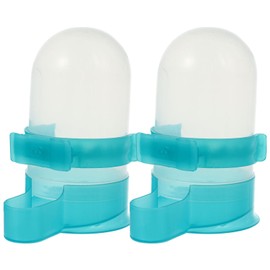 Kisangel 2Pcs Automatic Bird Water Feeder Pigeon Bottle Water Drinker Clip Bird Cage for Budgie Cockatiel Lovebirds Decor