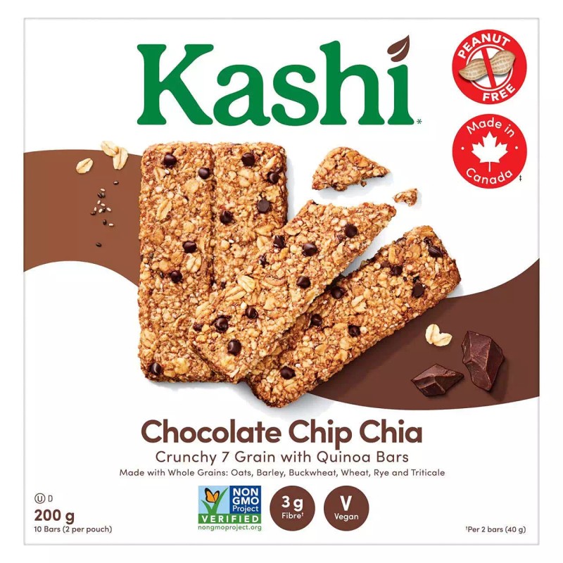 Kashi Seven Grain with Quinoa bars, Chocolate Chip Chia Non-GMO,