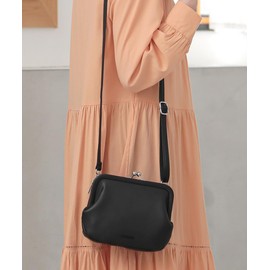 Alto Rose Shoulder Bag, Cross-body Hanging, Lightweight, Coin Cloth, Synthetic Leather, Small, Storage, Mini Clara, Black