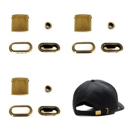Wzttdm 30 Sets Stainless Steel Hat Cap Buckle, Hat Snap Replacement, Adjustment Buckle Closures with Eyelet Grommet for Cap Backpack Straps Repair