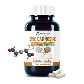 Zink-Carnosin 37,5 mg – 120 Vegane Kapseln | Hochdosiertes Supplement | Von Drittlabor getestet | GMP | Gluten- & Gentechnikfrei