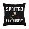 Spotted Lanternfly Trap Insect Spray Lantern Fly Throw Pillow