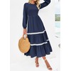 KIRUNDO Womens Smocked Long Sleeve Maxi Dress Wedding Guest Spring