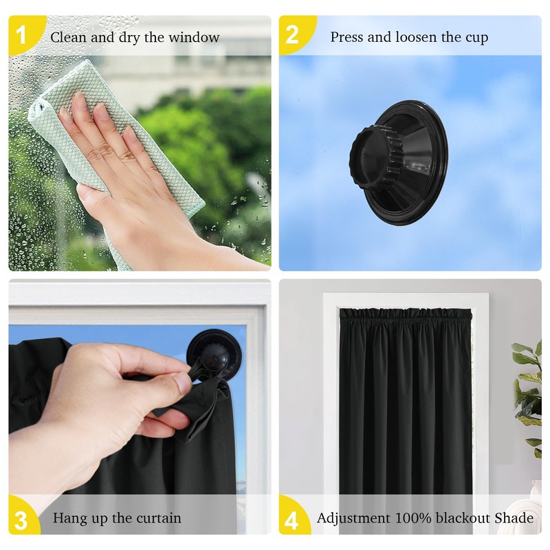 NICETOWN RV 100% Black Out Curtains for Camper Window, Lightweight