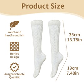 MOAZIFI Costume Socks Women's 35-42, Traditional Stockings Women, Long Costume Knee Stockings, Dirndl Accessories, Oktoberfest Accessories, for Wedding Costume Party Oktoberfest Folk Festival Costume