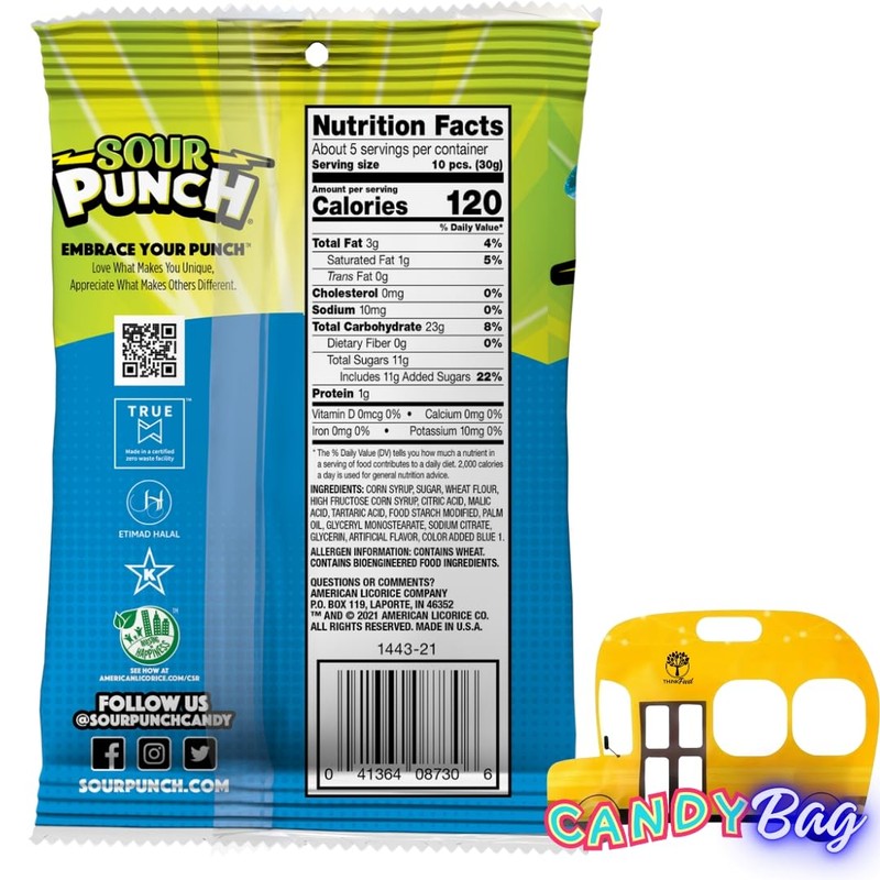 (PACK OF 2) Sour Punch Bites Blue Raspberry - Included