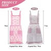 CQQNIU 2 Pieces Floral Aprons, Waterproof Aprons, Kitchen Aprons, Gardening