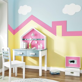 WESTICK Self Adhesive Pink Mirror Wallpaper Border Peel and Stick Bathroom Mirror Frame Border Waterproof Removable Pink Bulletin Board Borders for Classroom Girls Bedroom Wall Decor 3.9" x 160"