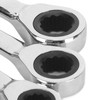 4pcs Short Ratcheting Wrench Set 72 Tooth 8mm 9mm 11mm