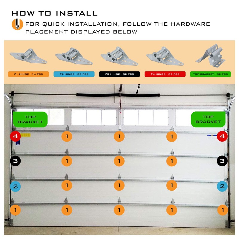 HardwareX supply Garage Door Hinge Roller Bracket Hardware Tune Up