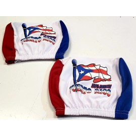 100% Puerto Rico Flag Congas Car Seat Head Rest Covers