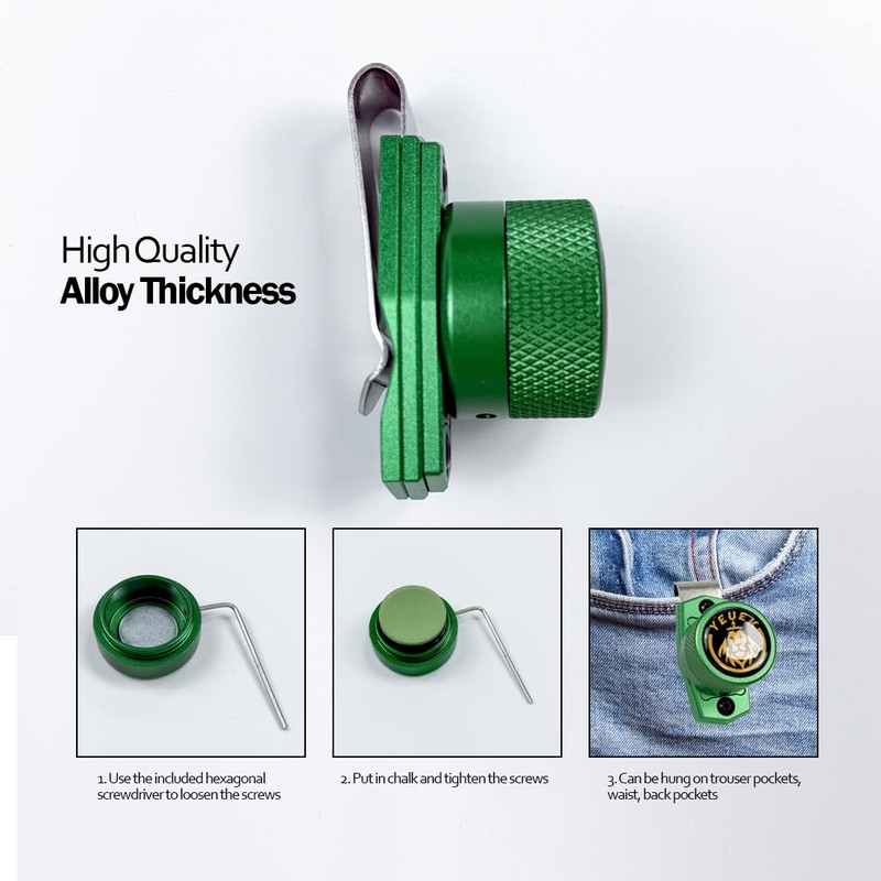 YEUEK TAOM Pool Chalk Holder Round Shaped Practical Tool Billiards