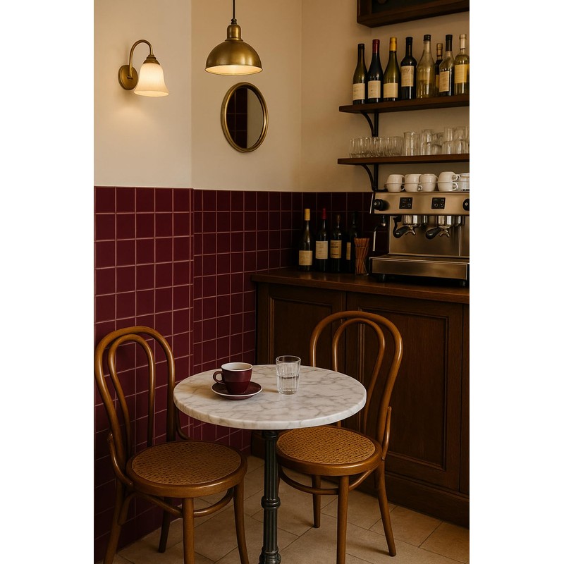 Tenedos Daltile Glossy 4.25 inch x 4.25 inch Plum Ceramic