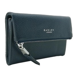 Radley London Purse Flapover Wallet Soft Pebbled Leather Large Coleman Street (Navy)