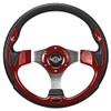 RM Cart Red Golf Cart Steering Wheel with Black Adapter
