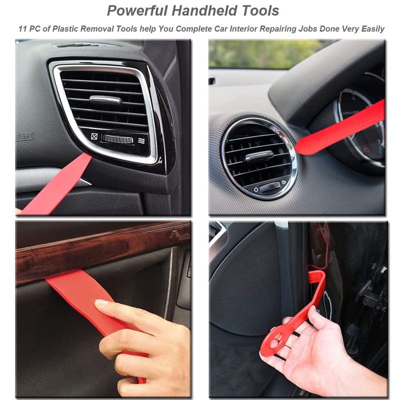 Kitbest Pack of 14 Car Disassembly Tools, Car Trim Wedges