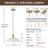 Island Pendant Lights for Kitchen, Clear Glass Pendant Light Fixtures,