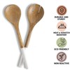 Folkulture Salad Servers or Salad Tongs, Wooden Utensils for Serving