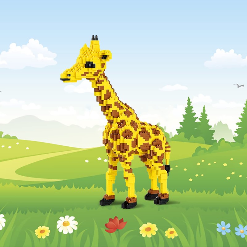 Larcele 1350 Pieces Micro Building Blocks Toy Kit, Mini Animal