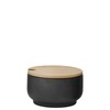 Stelton, Keramik, x-637 Theo Zuckerschale, Schwarz, 10 x 9 x