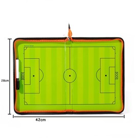 MKNZOME Portable Magnetic Football Tactics Boards, Professional Football Coach Board Tactics Folder Coach Folder with Training Accessories, Referee Equipment, Tactics Folder for Tactics Training Game Adjustments #2