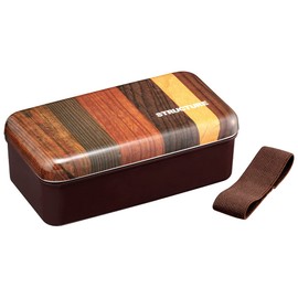 Skater SLLB9M-A Side Dish Lunch Box, 28.7 fl oz (870 ml), Structure, Woodgrain, Brown