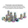 12pcs RISK Bicycle Disc Brake Rotor Bolts M5x10mm T25 Titanium