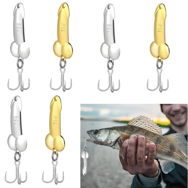 XINYUICEAN 6Pcs Funny Top Water Fishing Lures for Bass -