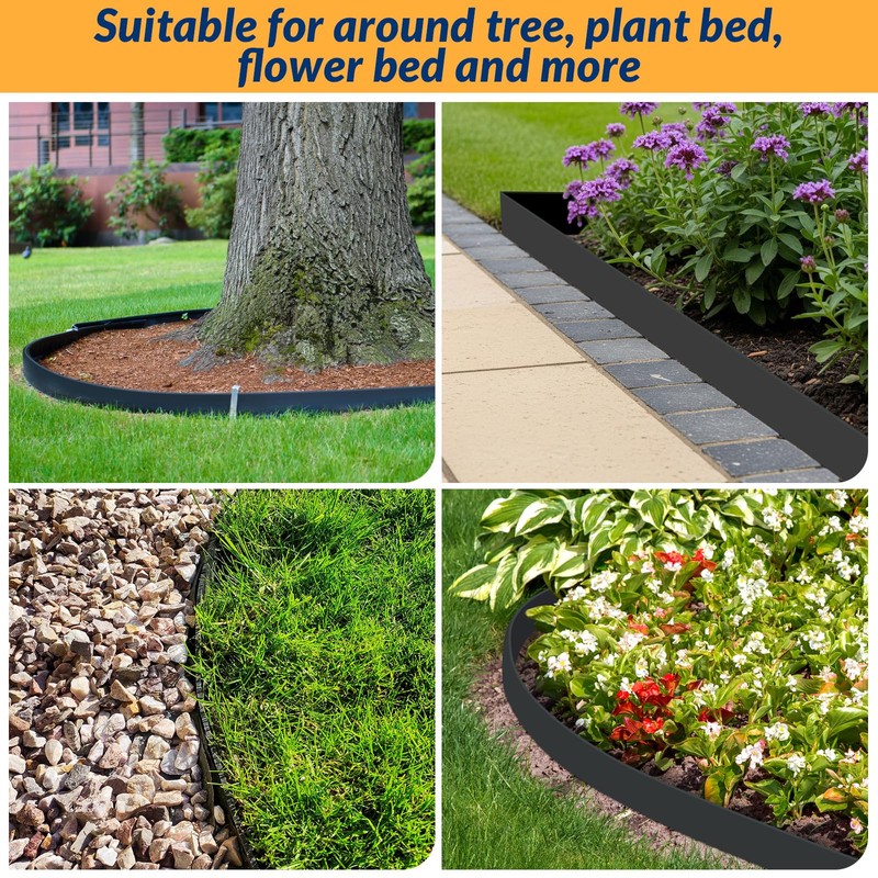 Velway Landscape Edging Kit 40 FT, No Dig Garden Edging
