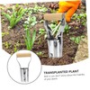 Mipcase 1pc Stainless Steel Garden Transplanting Tool with Ergonomic Wooden