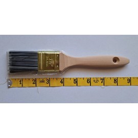 Unbranded 12 Pack - 1.5" Economy Flat Cut Utility Polyester Paint Brushes,  Wood Handle