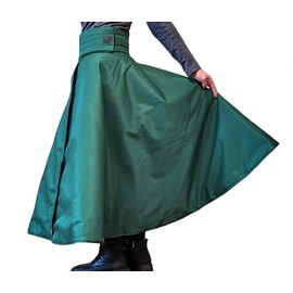 Green equestrian skirt for women - Winter insulated riding apparel long - Equine gear for girl (XL-XXL: 41-50 inch)