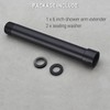 HOMYEP Black Shower Arm Extender 6 Inch Straight Extension Arm