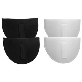 Shoulder Pads, 2 Pairs Shoulder Pads for Women Clothes, Breathable Sponge Shoulder Enhancers with Velcro, Suitable for Suits, Dresses, and Sewing Projects, Black and White