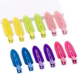 Cptots No Crease Hair Clips Creaseless Hair Clips Makeup Clips No Bend Hair Clips Flat Hair Clip For Styling Non Slip Hair Accessories For Women,Multiple Colors,12 PCS