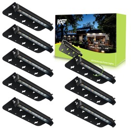 Kaqur 7 Inch 1.8W LED Integrated Hardscape Paver Lighting,12V AC/DC Low Voltage Landscape Lights,Retaining Wall Lights,IP65 Outdoor Step Light,2700K Soft White,ETL Listed,50,000 Hours Lifespan,8-Pack