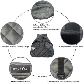 HCHYEY Weighted Dog Vest, Tactical Weight Coat with Beads for Dogs Anxiety- Relieve Stress, Build Muscle & Optimize Health, Premium Heavy Duty Dog Training Jacket for Exercise and Strength (Red, XL)