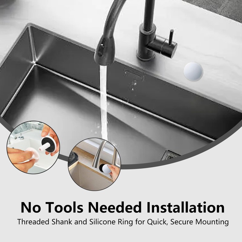 ZGGAZCA 4Pcs Sink Hole Cover Plastic Faucet Caps Kitchen Plug