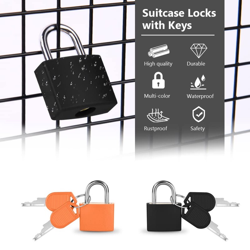 Flintronic 6 Pieces Padlock with Keys, Luggage Locks, Suitcase Lock,