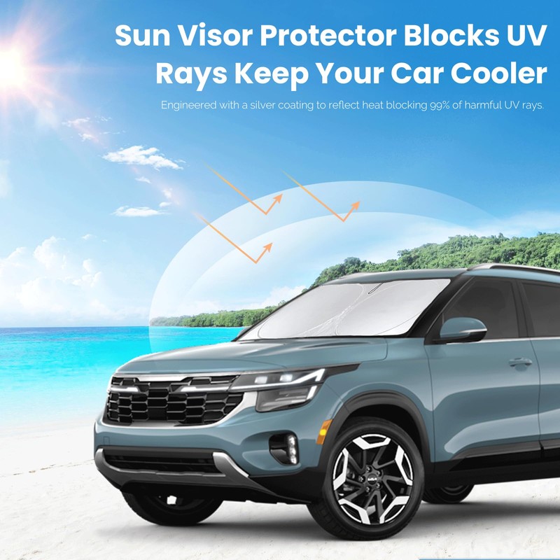 Custom Fit Seltos Windshield Sunshade for 2021-2024 2025 2026 Kia