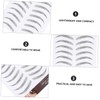 WOONEKY 3 Sheets Waterproof Eyebrow Temporary Brow Stickers Realistic Eyebrow