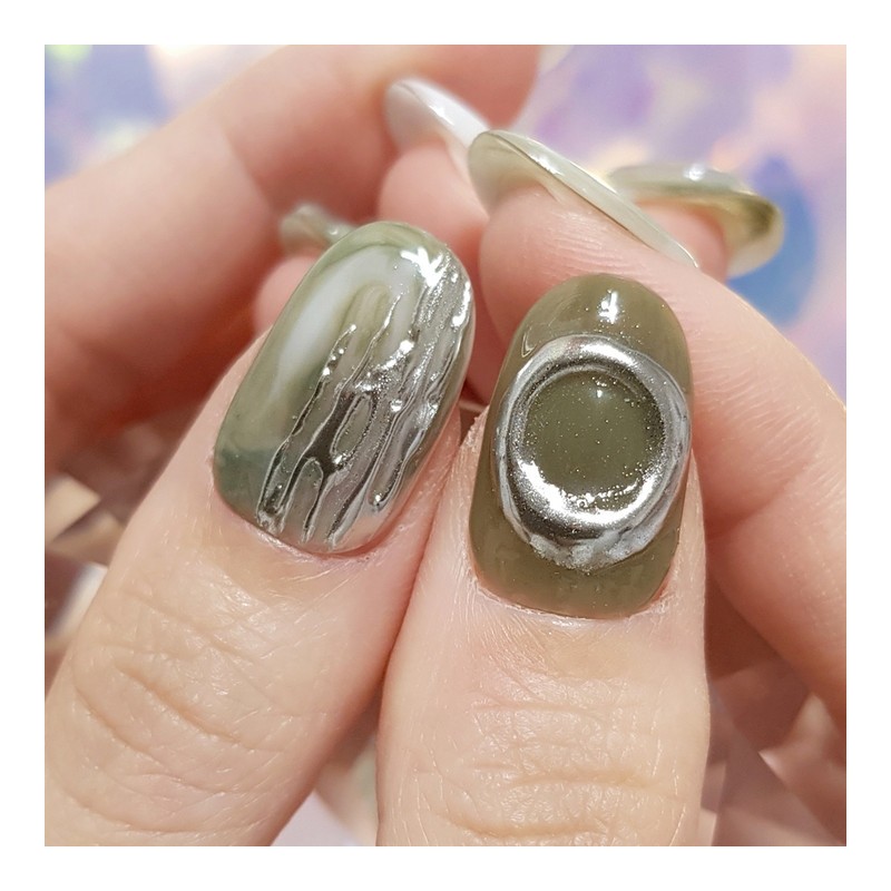 Green Latte Homemade Nail Tips - Ballerina / 그린라떼 수제네일팁