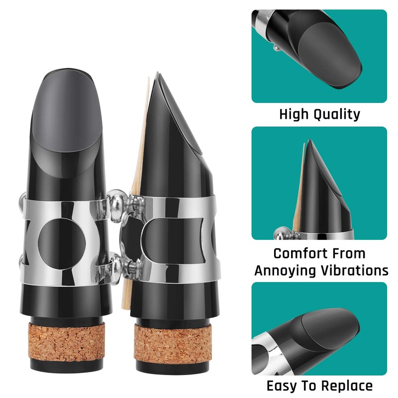 Focusound Saxophone & Clarinet Mouthpiece Cushions, Thin, 0.3mm Clear, 8-Pack…