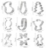 TRIXES 9-Piece Christmas Cookie Cutter Set - Christmas Baking Moulds