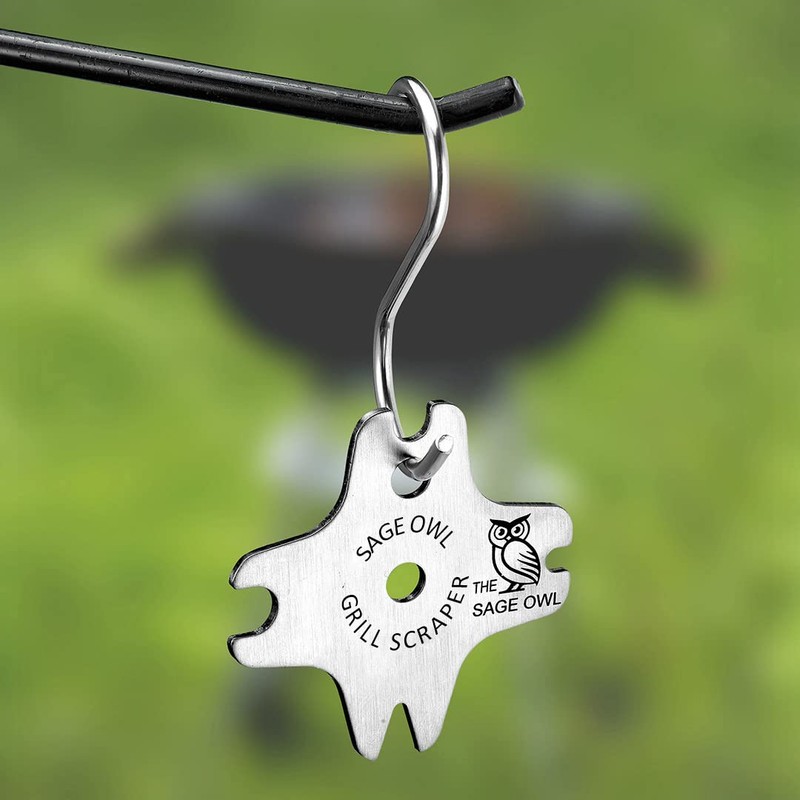 Sage Owl Bristle-Free Stainless Steel BBQ Grill Scraper – Safe