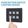 6 Gang Switch Panel 12-24V Car Universal 6P LED Touch
