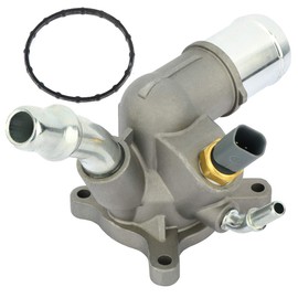 LUJUNTEC Coolant Thermostat Fit for Jeep Cherokee 2014-2019,for Jeep Compass 2017-2018,for Jeep Renegade 2015-2018,for Ram ProMaster City 2015-2016 Engine Water Inlet(Replaces 5047772AB)