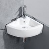 Wall Mounted Corner Bathroom Sink Triangle Bathroom Basin 12.8 x
