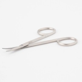 MUJI 15844456 Steel Eyebrow Cutting Scissors Total Length Approx. 3.5 inches (90 mm), Case Included